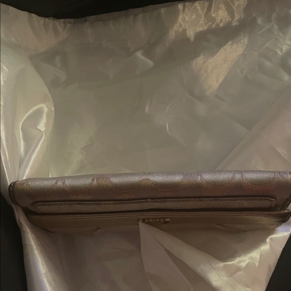 Coach Vintage  Metallic & Tan Wallet 6”W x 4”H - Picture 6 of 8